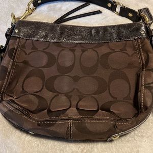 Coach chocolate brown handbag